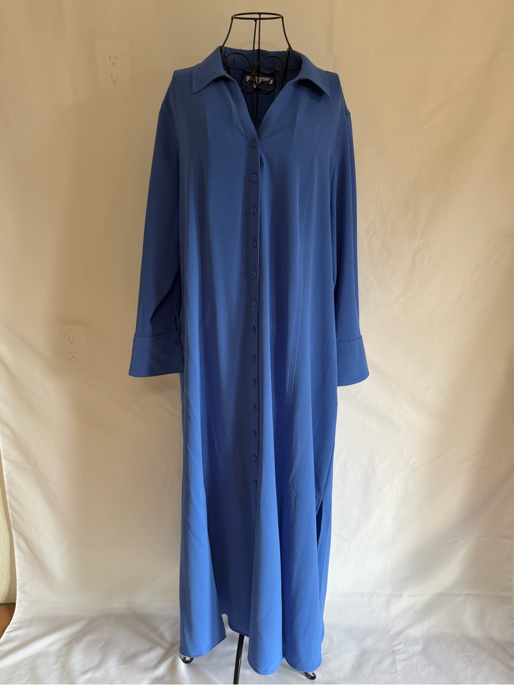 Chico's Cobalt Blue Button-Front Maxi Dress
